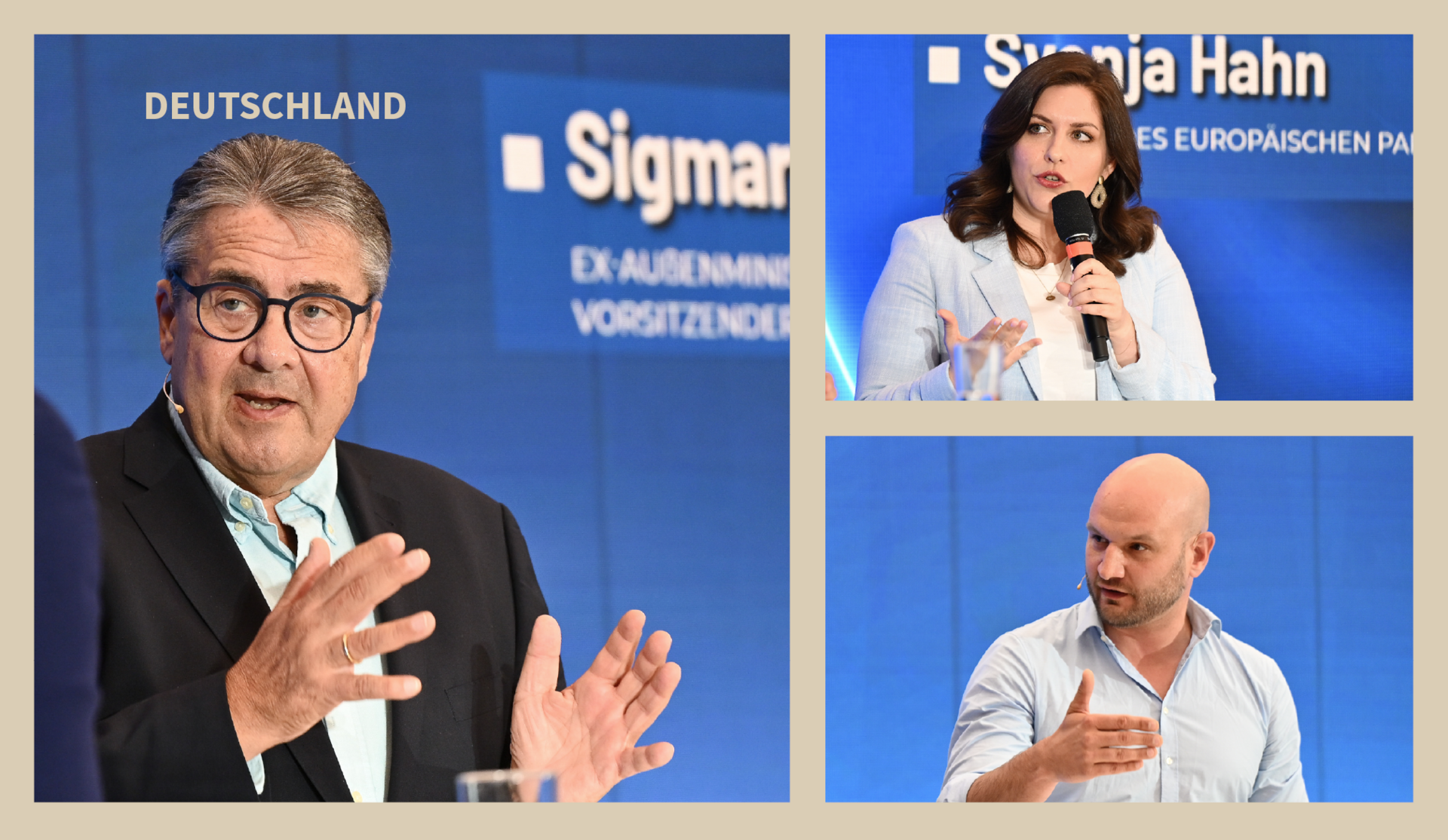 Geht es in Deutschland endlich wieder vorwärts? Darüber diskutierten in verschiedenenen Panels unter anderem Sigmar Gabriel (SPD), Svenja Hahn (FDP), Investor Christian Miele